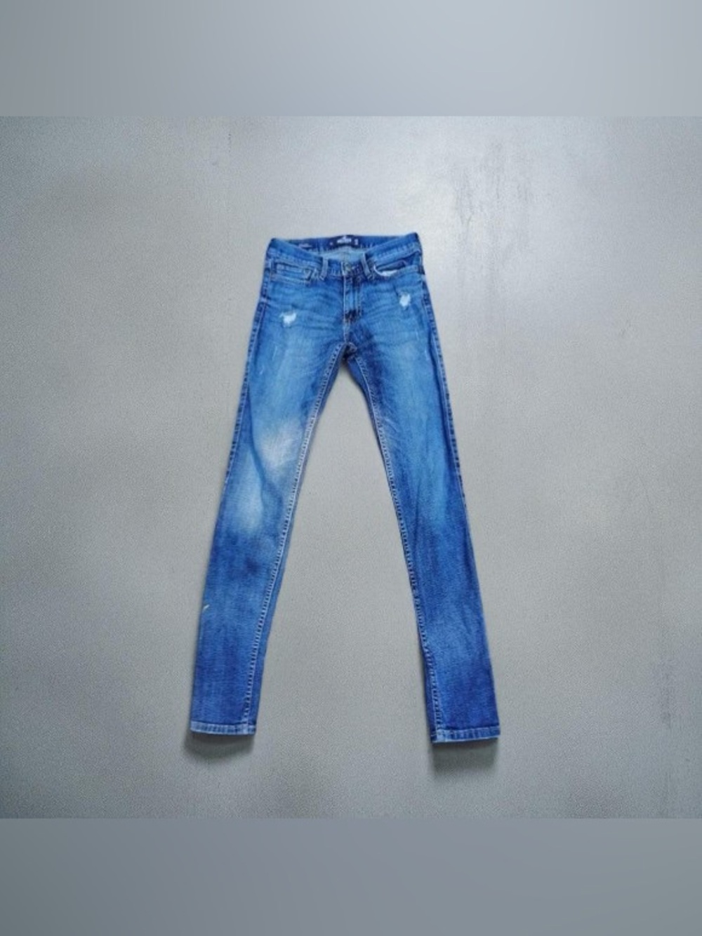 ⚓️Women's Blue Skinny Jeans - Faded Stretch Denim